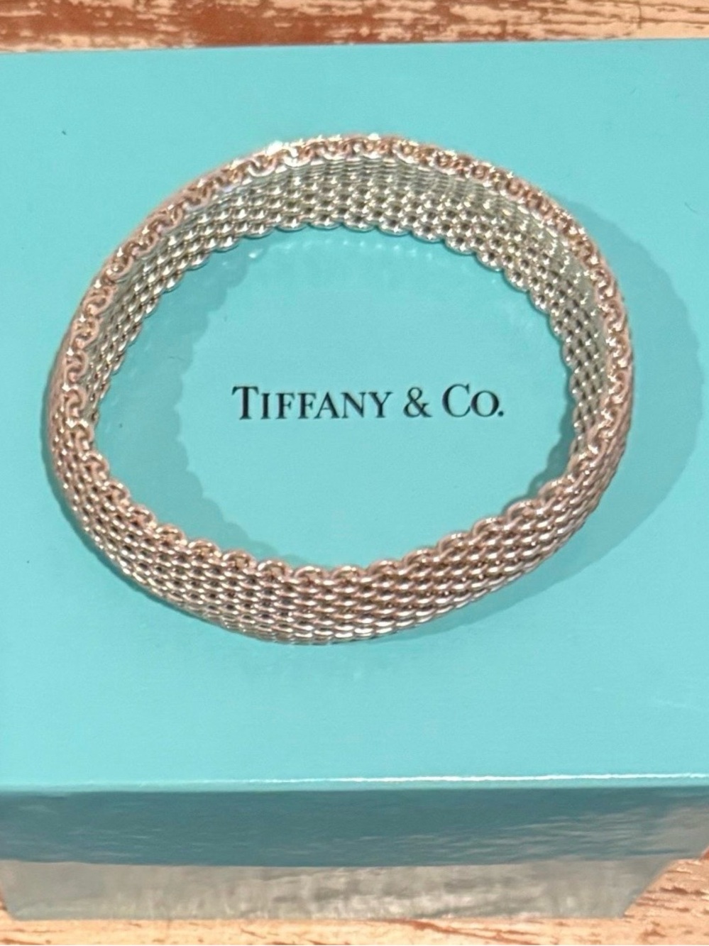 Tiffany & Co. Sterling Silver Somerset Mesh Bracelet
